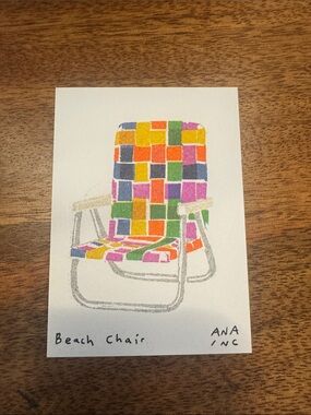 Inciardi Beach Chair Mini Print